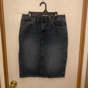 American Eagle Outfitters Blue Denim Skirt with Side Slit Size 6